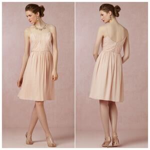 Anthropologie BHLDN Blush Chiffon Dress